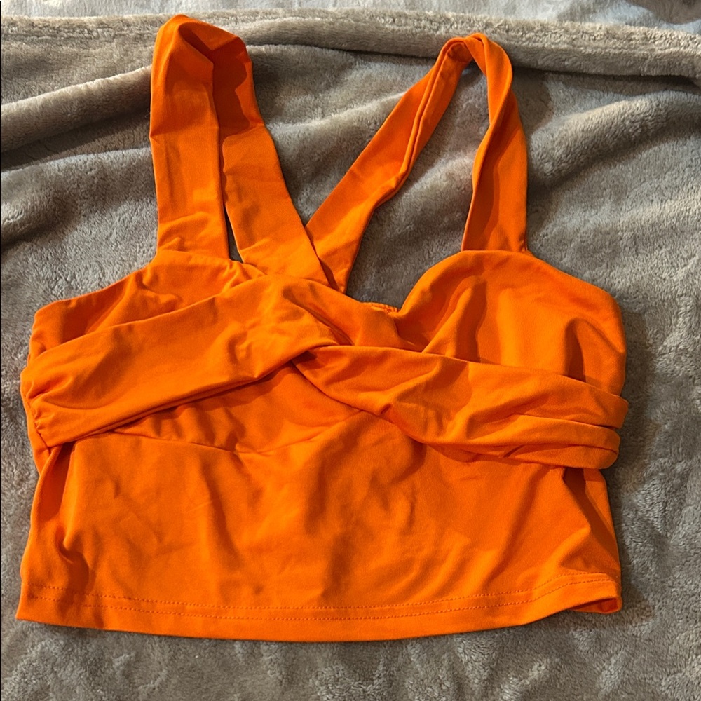 Vibrant Orange Crop Top